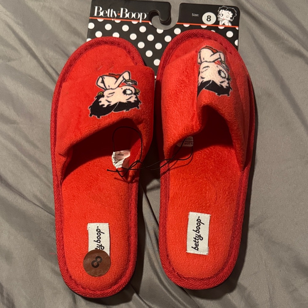 Betty Boop Vibrant Red Slippers